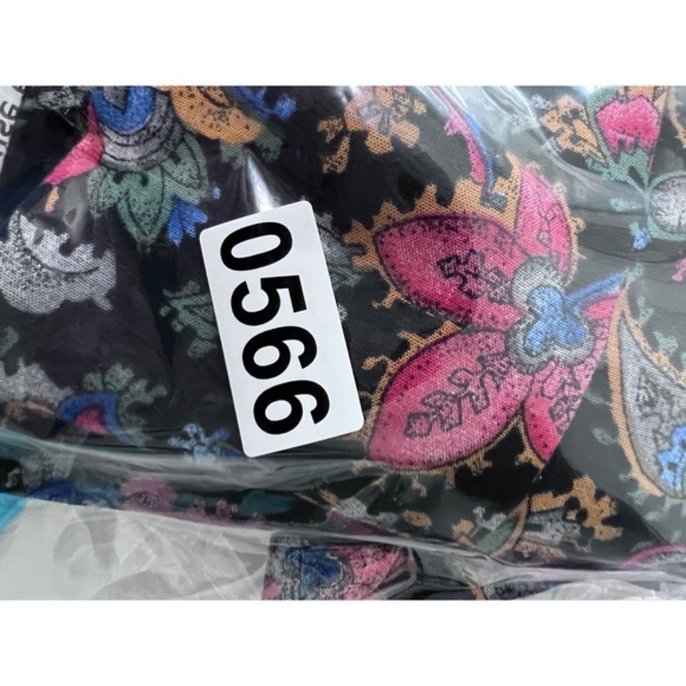 VTG Modest Jumper‎ Dress Paisley Sz S Black Floral Pockets Cottagecore MIDI USA - Picture 10 of 11